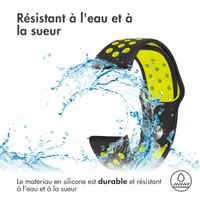 imoshion Bracelet sport en silicone  - Connexion universelle 22 mm - Black & Neon Yellow