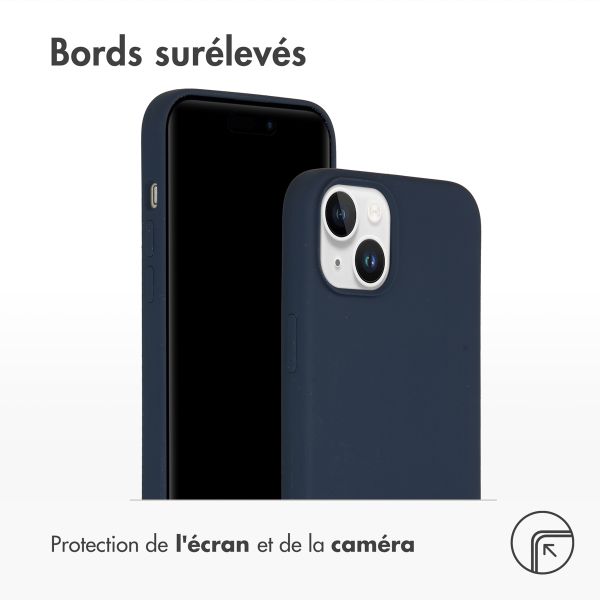 Accezz Coque Liquid Silicone avec MagSafe Apple iPhone 15 Plus - Bleu foncé