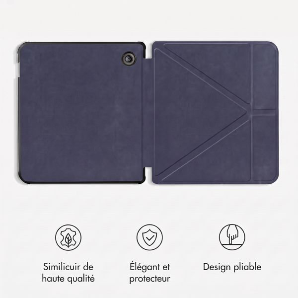 imoshion Étui de liseuse portefeuille Pliable Kobo Libra Colour - Bleu foncé