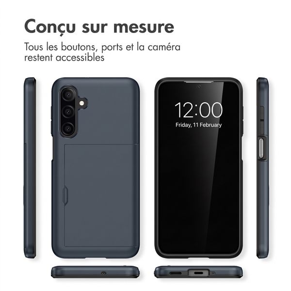 imoshion Coque arrière avec porte-cartes Samsung Galaxy A18 (4G) - Bleu foncé