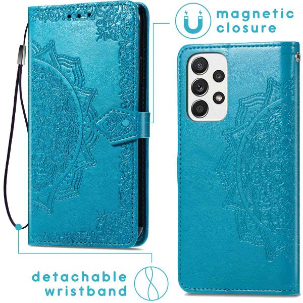 imoshion Etui de télephone Mandala Samsung Galaxy A53 - Turquoise