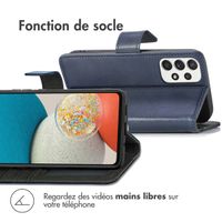 imoshion Étui de télephone portefeuille de luxe Samsung Galaxy A53 - Bleu foncé