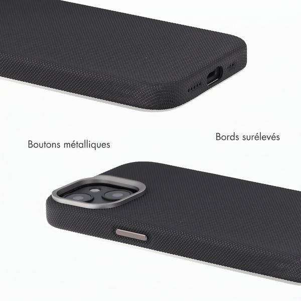 Accezz Coque arrière Mesh avec MagSafe Apple iPhone 15 - Noir