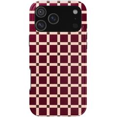 Selencia Coque arrière Vivid avec MagSafe Apple iPhone 18 Pro Max / 17 Pro Max - Check This Burgundy