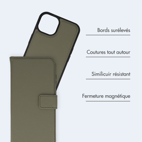 imoshion Étui portefeuille luxe 2-en-1 amovible Apple iPhone 14 - Vert