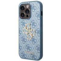 Guess Coque 4G Metal Logo Backcover Apple iPhone 14 Pro Max - Bleu