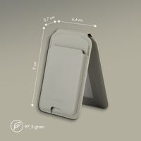 Accezz Portefeuille en cuir avec support - Compatible avec MagSafe et Qi2 - Light Grey