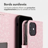 imoshion Étui de télephone portefeuille Design Apple iPhone 12 (Pro) - Pink Bazaar Flowers