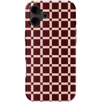 Selencia Coque arrière Vivid avec MagSafe Apple iPhone 16 - Check This Burgundy