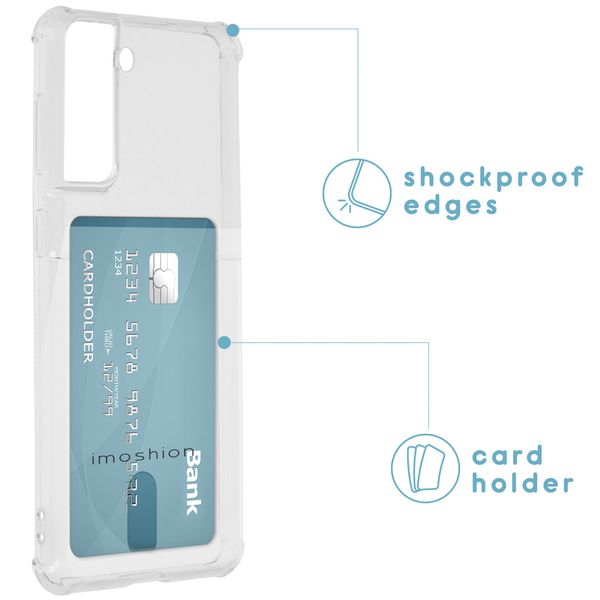 imoshion Coque silicone avec support de passe Samsung Galaxy S21 Plus - Transparent