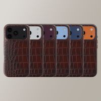 Selencia Coque arrière Croco avec MagSafe Apple iPhone 18 Pro Max / 17 Pro Max - Choco Brown