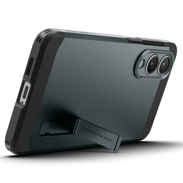 Spigen Coque Tough Armor MagSafe Samsung Galaxy S25 Edge - Abyss Green