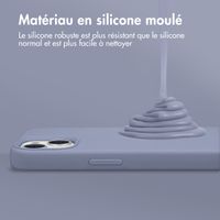 Accezz Coque Liquid Silicone Apple iPhone 15 Pro Max - Lavender Gray