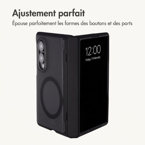 imoshion Frosted Backcover avec MagSafe et support Samsung Galaxy Z Fold 8 - Noir