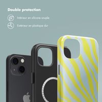 Selencia Coque arrière Vivid avec MagSafe Apple iPhone 13 - Zebra Winter Sky Titanium Yellow