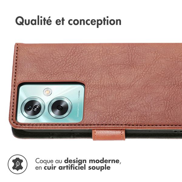 imoshion Étui de télephone portefeuille de luxe OnePlus Nord N30 SE - Marron