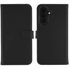Selencia Étui portefeuille en cuir véritable Samsung Galaxy A27 (5G) - Noir