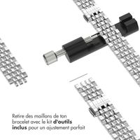 Selencia Bracelet en acier slim style Jubilee Apple Watch | 38/40/41/42 mm - Argent