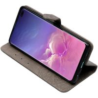 Etui de télephone portefeuille Mandala Samsung Galaxy S10 Plus - Gris