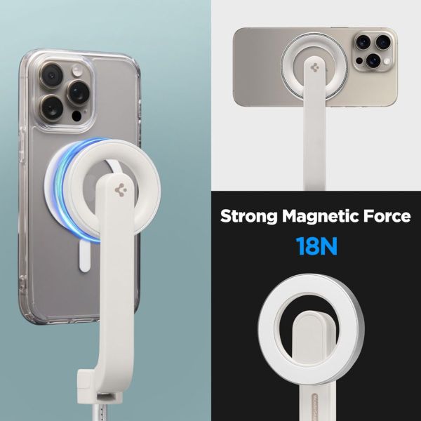 Spigen Trépied Selfie Stick MagSafe - avec télécommande - Universel - 74CM - Dune Beige