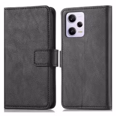 imoshion Étui de télephone portefeuille de luxe Xiaomi Redmi Note 12 Pro (5G) - Noir