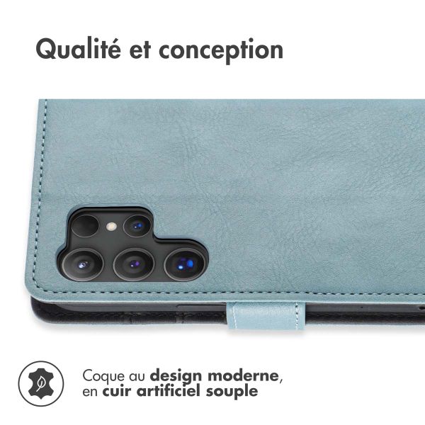 imoshion Étui de télephone portefeuille de luxe Samsung Galaxy S24 Ultra - Bleu clair
