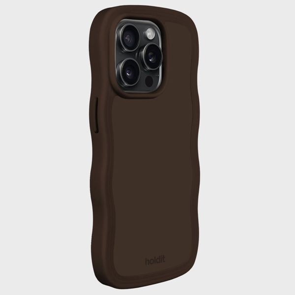 Holdit Coque Wavy Apple iPhone 15 Pro - Chocolate