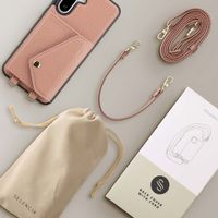Selencia Coque de télephone Sera avec cordon et porte-cartes enveloppe Samsung Galaxy A36 / A56 - Old Pink