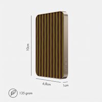 Selencia Powerbank Vivid 5 000 mAh - MagSafe et Qi - Desert Gold / Bonbon Stripe Matcha