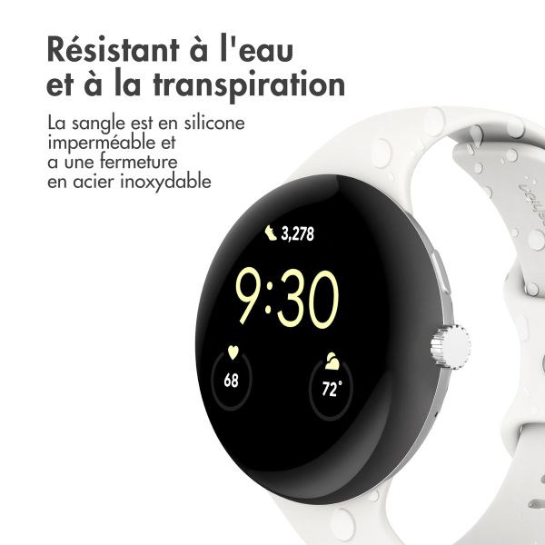 imoshion Bracelet en silicone⁺ Google Pixel Watch 3 / 4 (45 mm) - Taille S - Blanc