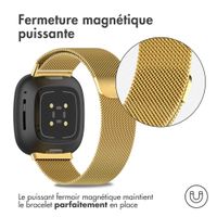imoshion Bracelet magnétique milanais Fitbit Versa 3 - Taille S - Doré