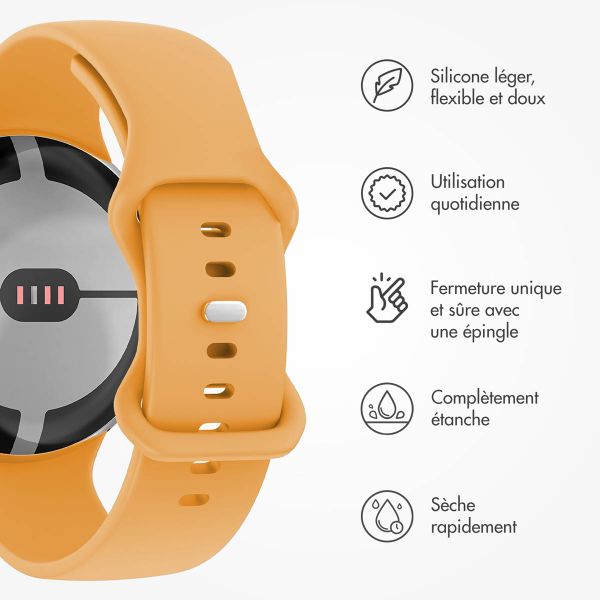 imoshion Bracelet en silicone⁺ Google Pixel Watch 3 / 4 (45 mm) - Taille L - Jaune