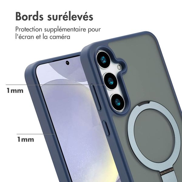 Accezz Coque Ring Stand avec MagSafe Samsung Galaxy S24 Plus - Bleu