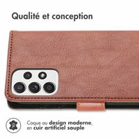 imoshion Étui de télephone portefeuille de luxe Samsung Galaxy A53 - Marron
