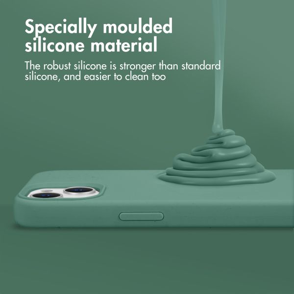 Accezz Coque Liquid Silicone Apple iPhone 13 Pro Max - Vert foncé