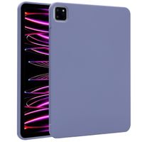 Accezz Coque Liquid Silicone avec porte-stylet Apple iPad Pro 11 (2022 / 2021 / 2020 / 2018) - Lila
