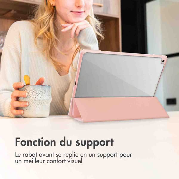 imoshion Coque tablette rigide Trifold Apple iPad 11 (2025) 11 pouces A16 / iPad 10 (2022) 10.9 pouces - Rose