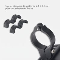 imoshion Mini support de téléphone en aluminium pour vélo - Léger - Universel - Noir