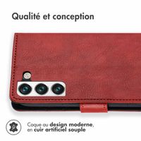 imoshion Étui de télephone portefeuille de luxe Samsung Galaxy S22 - Rouge