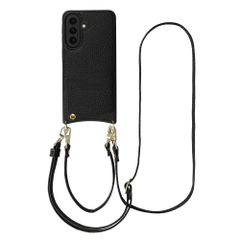 Selencia Coque de télephone Nova avec cordon et porte-cartes Samsung Galaxy A57 (5G) - Noir