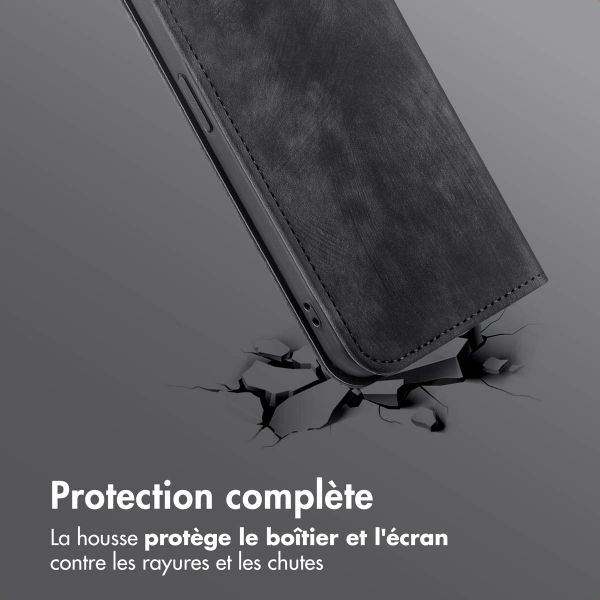 imoshion Étui de téléphone portefeuille Slim Apple iPhone SE (2022 / 2020) / 8 / 7 / 6(s) - Noir