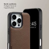 Selencia Coque de télephone Nova avec cordon et porte-cartes Apple iPhone 16 Pro - Mocha Brown