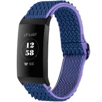 imoshion Bracelet en nylon élastique Fitbit Charge 3 / 4 - Bleu foncé