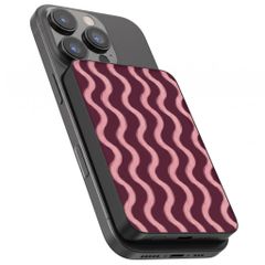 Selencia Powerbank Vivid 5 000 mAh - MagSafe et Qi - Black / Wavy Baby Burgundy