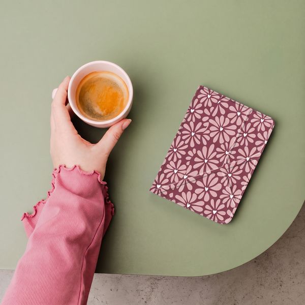 imoshion Étui de liseuse portefeuille design Pliable Kobo Libra Colour - Bloom Love Blush