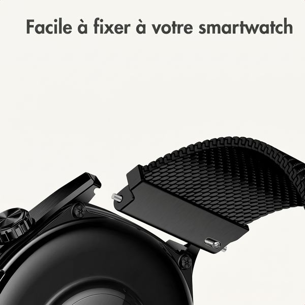 imoshion Bracelet magnétique milanais  - Connexion universelle 20 mm - Noir