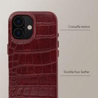 Selencia Coque arrière Croco avec MagSafe Apple iPhone 16 - Burgundy