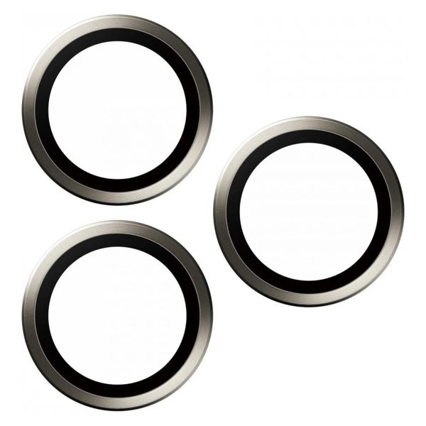 PanzerGlass Protection Caméra Hoops Optic Rings Apple iPhone 15 Pro / 15 Pro Max - Natural Metal
