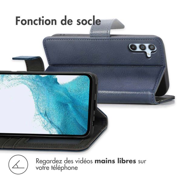 imoshion Étui de télephone portefeuille de luxe Samsung Galaxy A54 (5G) - Bleu foncé