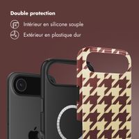 Selencia Coque arrière Vivid avec MagSafe Apple iPhone Air - Pied-de-Poule